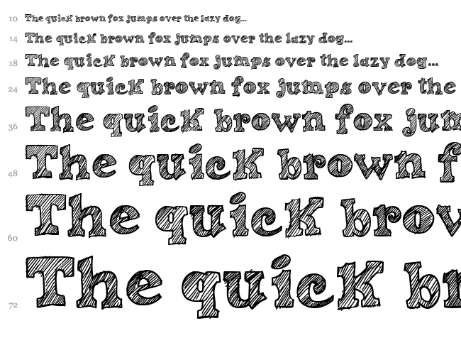 Sketch Nice font waterfall
